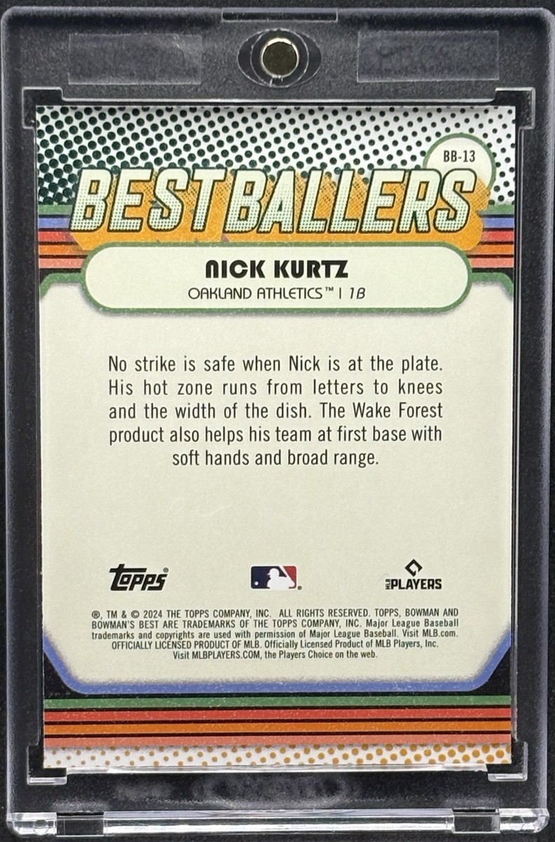 Nick Kurtz RARE ROOKIE RC REFRACTOR INVESTMENT CARD SSP BOWMAN