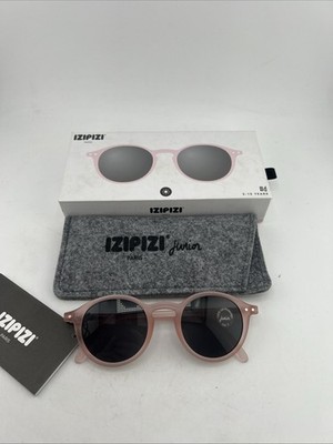 Izipizi Junior Pink Sun 5-10Y #D Round Full Rim Sunglasses Grey Lenses 41-19-126