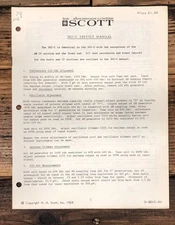 HH Scott Model 382C 382-C Receiver Service Manual *Original*