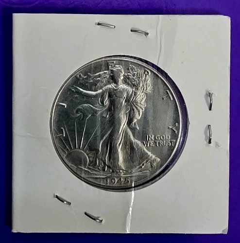 1945 WALKING LIBERTY 1/2 Dollar - 90% Silver, Very to Extremely Fine Cond  #5609