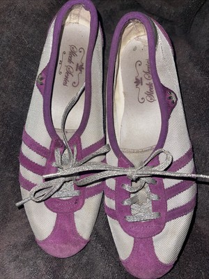 Vintage Women s Adidas Y2K Sleek Series Ballet Flats Size 7 Purple & Silver
