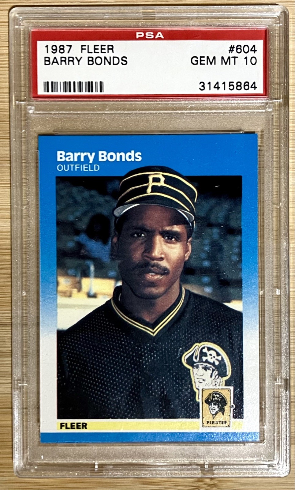 Barry Bonds 1987 Fleer RC #604 PSA 10 Gem Mint view 1