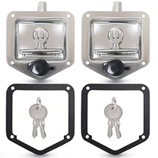  2-Pack T-Handle Latches, Truck Bed Tool Box Latch with Highly Polished 