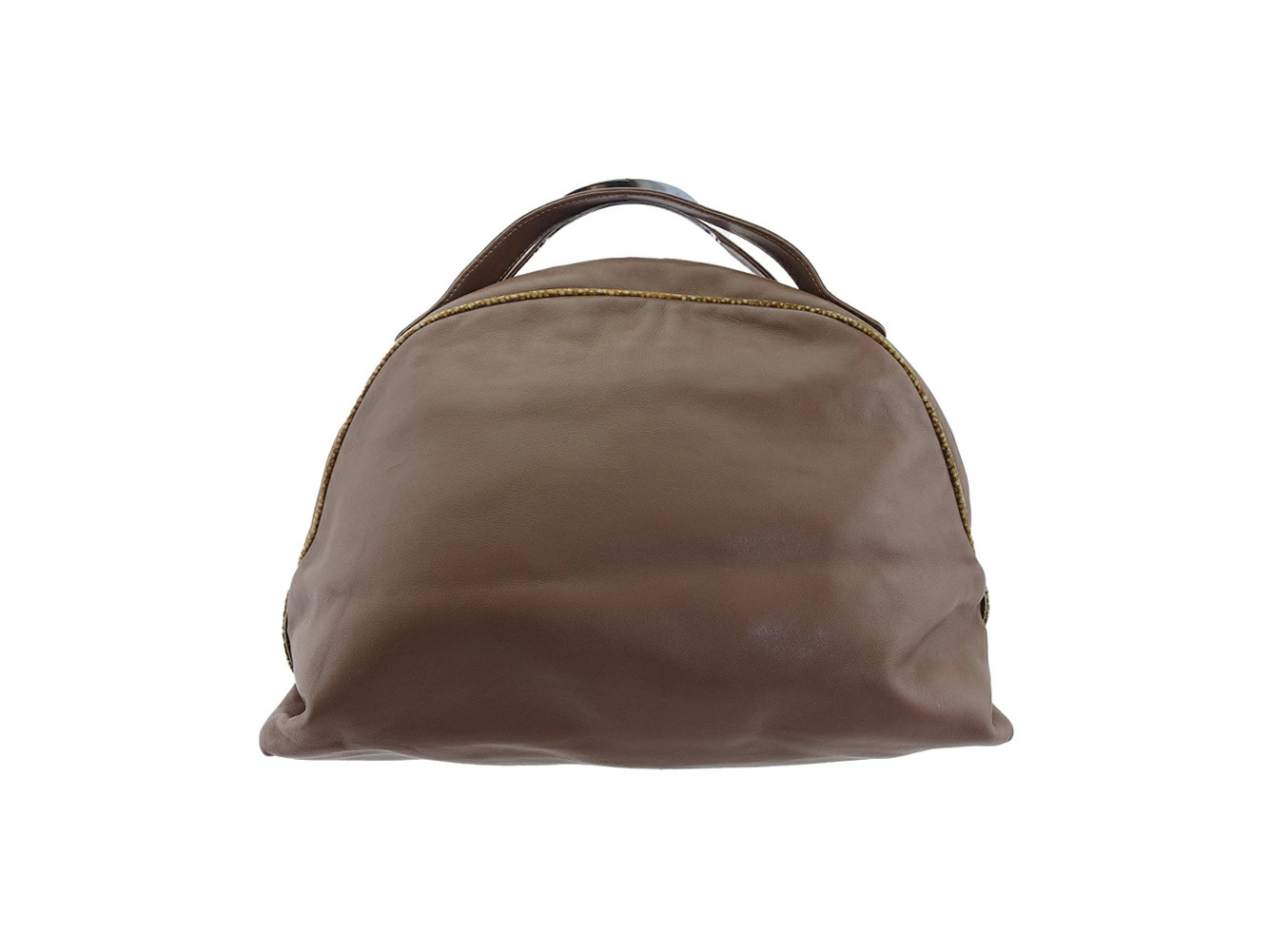 SPECIAL Borbonese Handbag Pattern Brown Women's B… - image 9