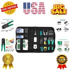 Network Tool Kit for Cat5 Cat5e Cat6, 11 in 1 Portable Ethernet Cable Crimper...