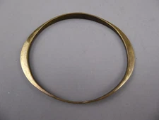Vintage Hammered Brass MCM Modernist Bangle Bracelet 1960's Studio