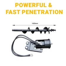 Free Ship 1.8Ton Mini Excavator Attachment 150mm Auger  With Hose Drilling Tool