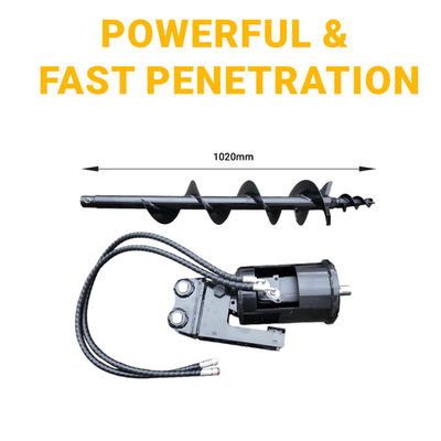 #ad #ad Free Ship 1.8Ton Mini Excavator Attachment 150mm Auger With Hose Drilling Tool $490.00