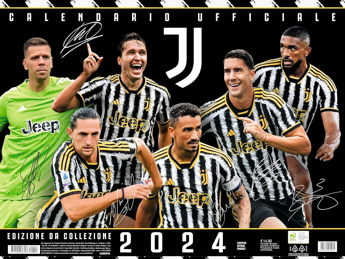 CALENDARIO JUVENTUS CALENDARIO UFFICIALE 2024 EDIZIONE DA, calendario