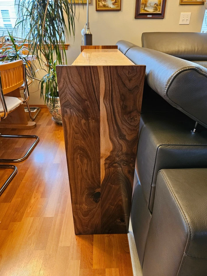  Modern Natural Wood Console & Entryway Table with 2 Drawers # 4 - Image 3 of 4