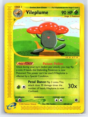 2002 Pokemon TCG Expedition Base Set Vileplume Regular Rare - 69