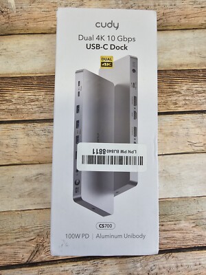 Cudy USB 3.2 Gen 2 Dual 4K 60Hz Display Docking Station, Up to 2 Monitor Display