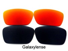 Galaxy Replacement Lenses For Oakley Fuel Cell Black Red Color Polarized 2Pair
