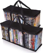 Home DVD Storage Bags 2-Pack Holds 80 Total Movies or Video Games, Blu-Ray, 