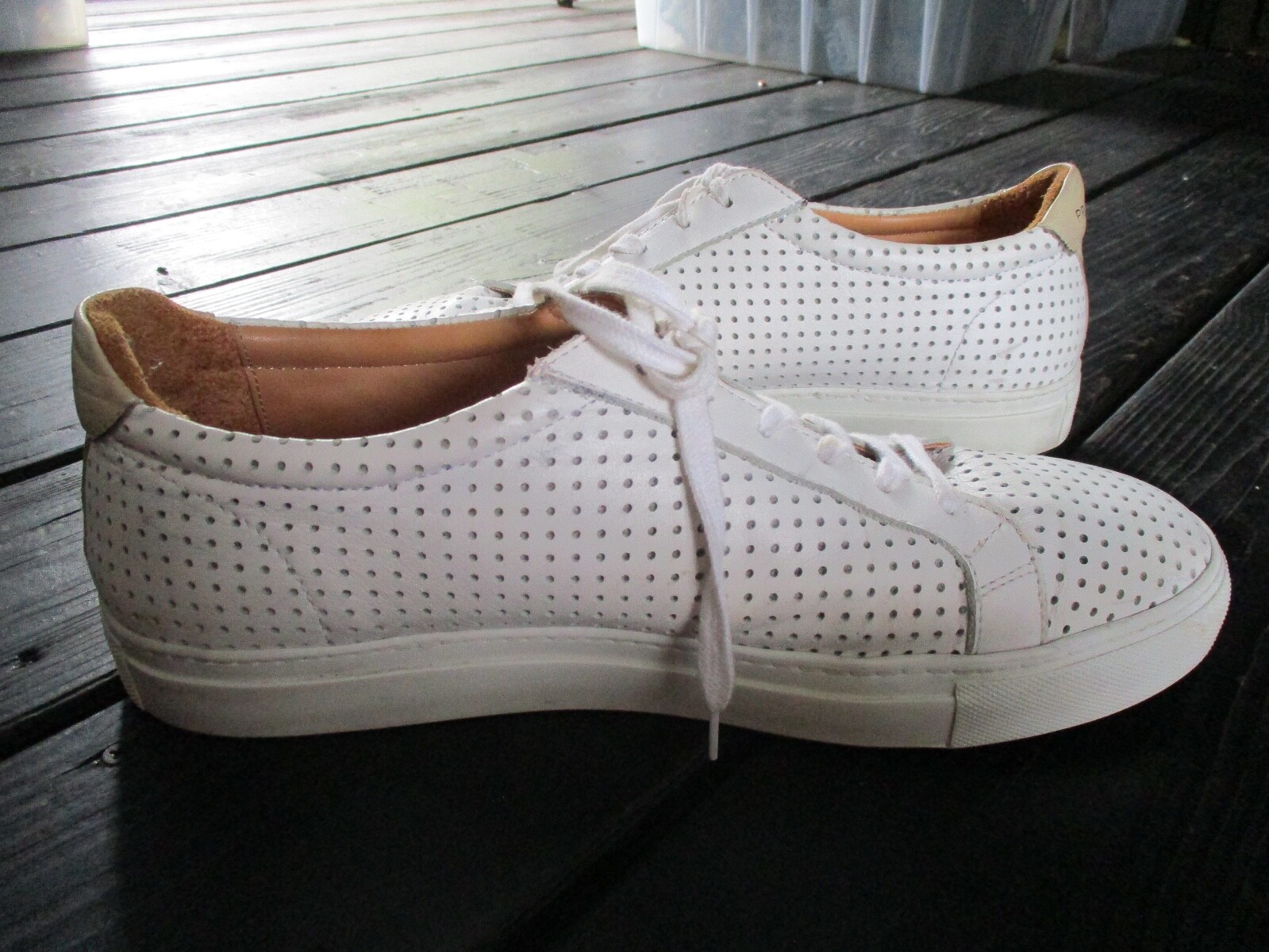 Official Program authentic white perforated leath… - image 7