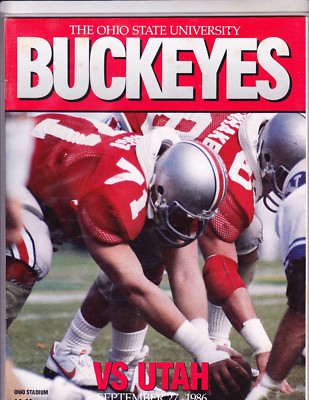 OHIO STATE---UTAH PROGRAM ---SEPTEMBER 27 1986