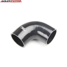 2.375 Id Silicone Hose 90 Degree Elbow Turbo Coupler Pipe Black 2-38 Inch