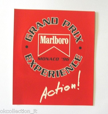 Autocollant Sticker Grand Prix De Monaco 1996 - F1 Formule 1 Marlboro Action