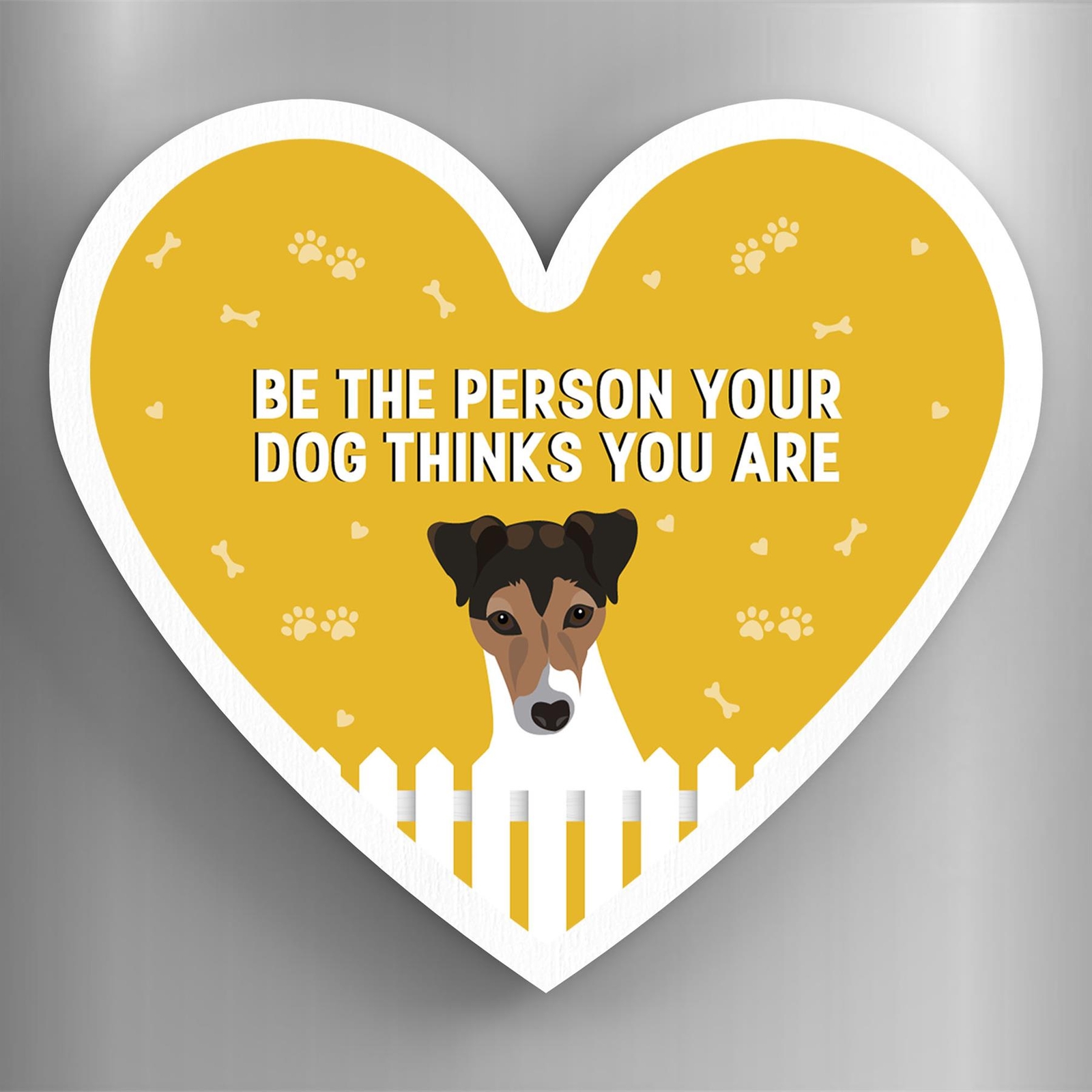 Jack Russell Person Your Dog Thinks You Are Katie Pearson Heart Wooden Magnet