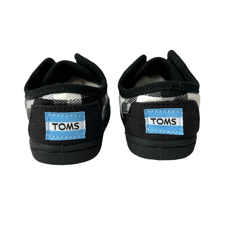 Zapatos TOMS Infantil Bebé Negros A Cuadros T3 Talla 3 Foto 4 de 4