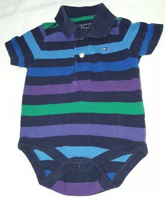 Tommy Hilfiger Baby Boy, Short Sleeve Polo Stripe Size 6-9m