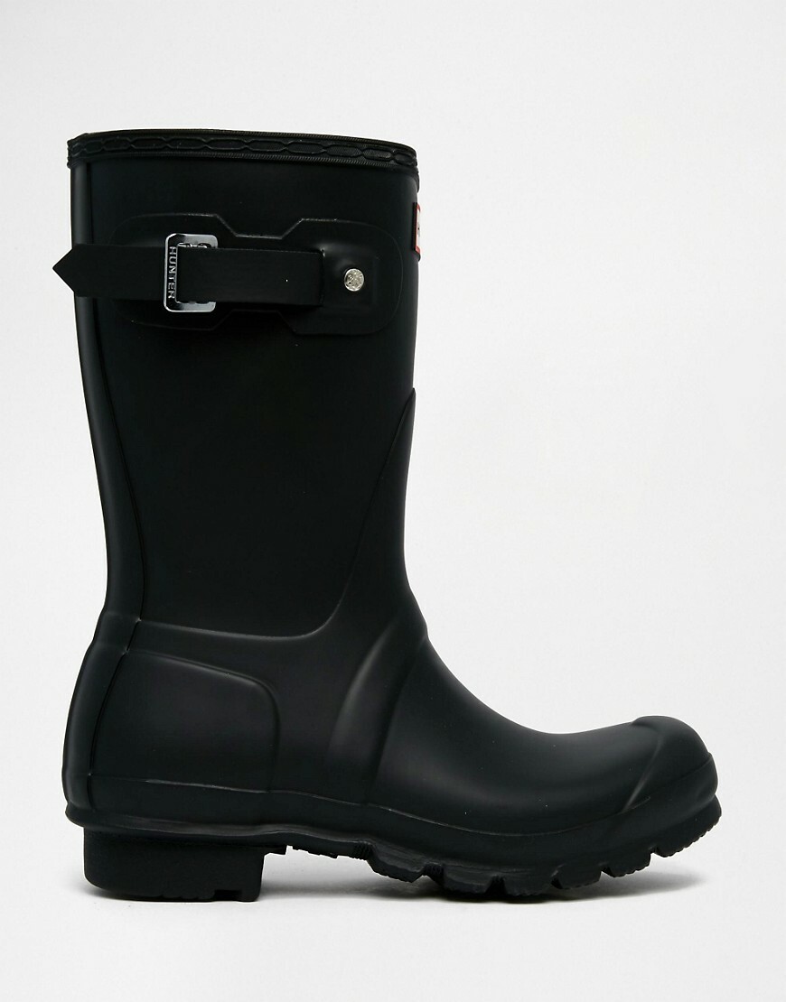 Hunter Original Short Women's Rain Boots - Black, US 7 (WFS1000RMA