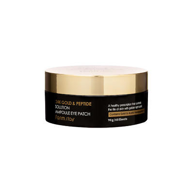 Farmstay 24K Gold & Peptide Solution Ampoule Eye Patch 60Sheets 90g (3.17oz)
