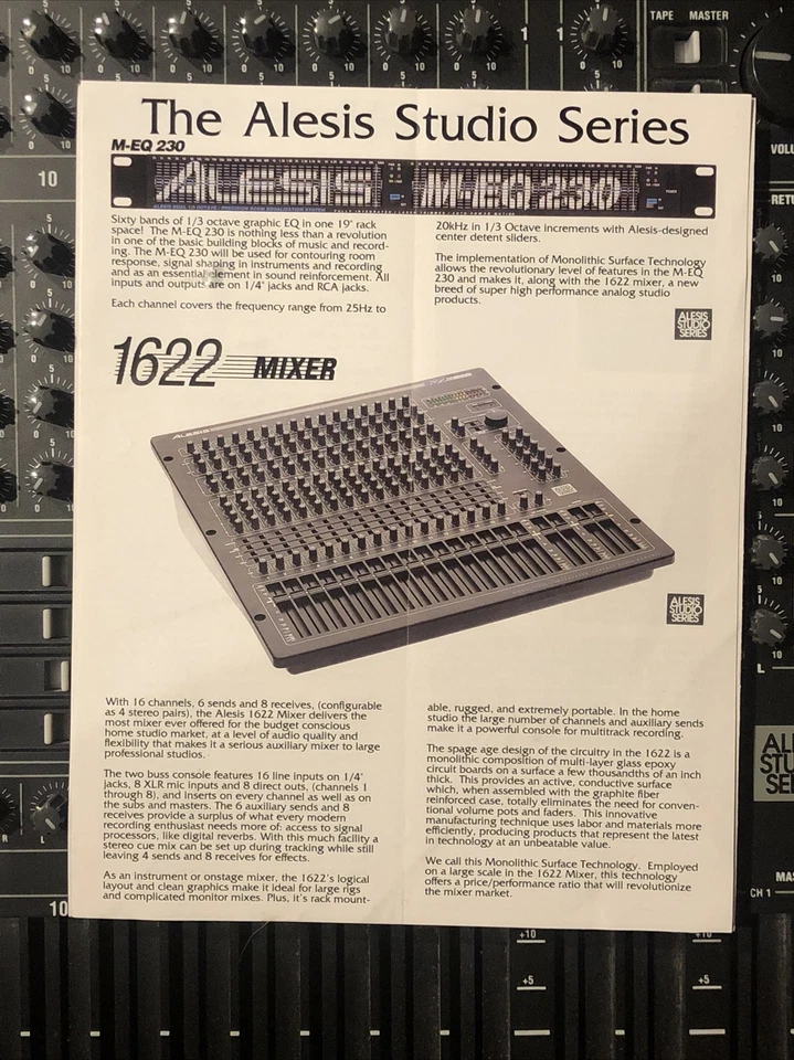 Alesis 1622 Mixer Table Monolithic / Integrated Surface Audio Console - Image 4 of 4
