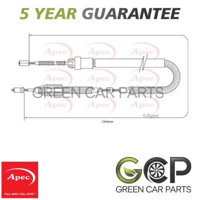 Apec Rear Right Hand Brake Cable Fits Renault Clio 1998-2001 1.1 1.9 D