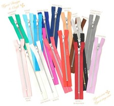 3 5 10 pcs Silver Metal Teeth Closed End Zippers - 12",14", 16", 18" inch, 3