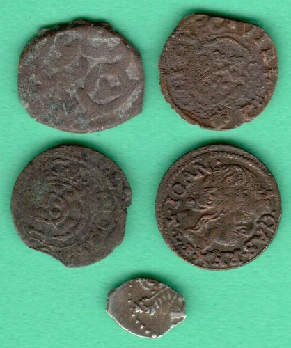 Poland Lithuania Russia Riga Golden Horda ca 1631 Lot of 5 coins 213