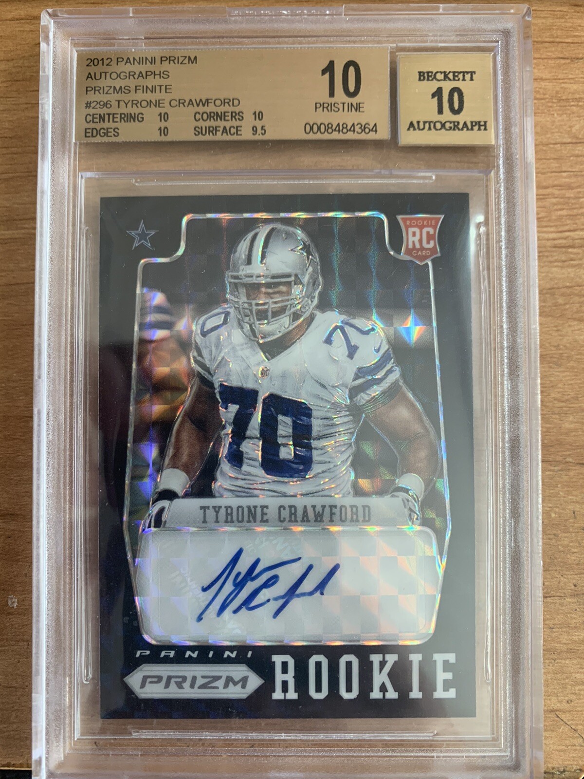 Tyrone Crawford Panini Prizm #296 Autograph-Prizm
