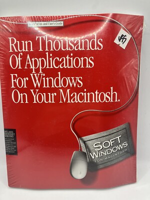 Soft Windows for Macintosh Manual & Floppy s Only, No Box