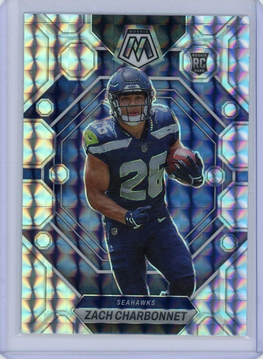 2023 Panini Mosaic Silver Prizm RC #379 ZACH CHARBONNET Seattle Seahawks