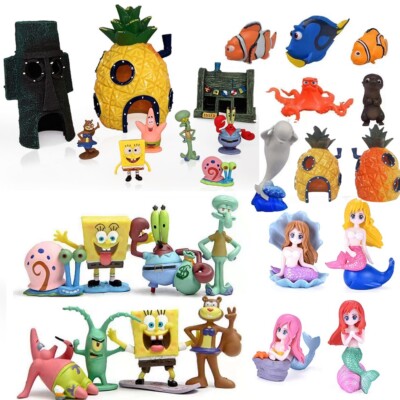 Cartoon Aquarium Ornament Fischtank SpongeBob Verstecken Höhle Harz Haus Dekor