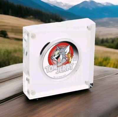 2020 TUVALU 1 $ WARNER BROS **TOM & JERRY** COLOR 1 OZ .999 SILVER PROOF COIN
