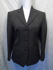 Women's Fitted Brown Pinstripe Dress Suit Jacket/Blazer/Coat Read for Size