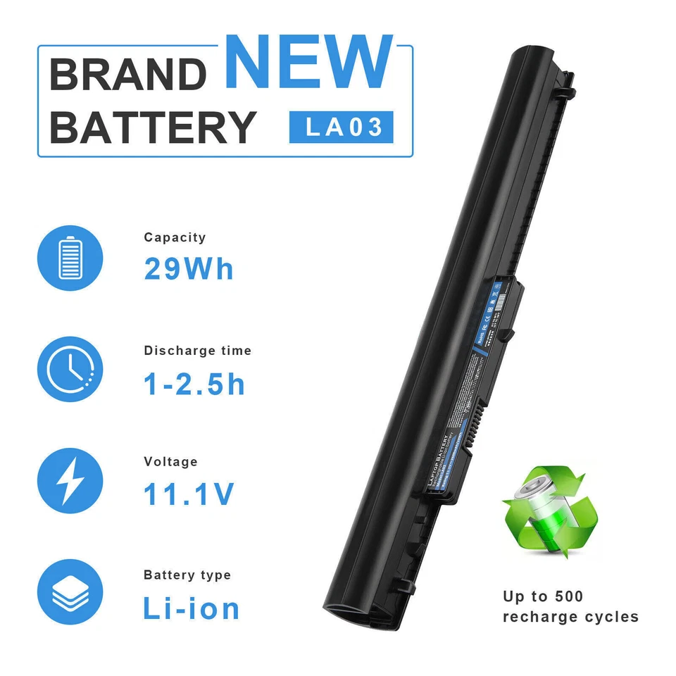 LOTE 29Wh LA03 LA03DF Batería para HP 14-Y 15-F Series HSTNN-DB6N 776622-001 11.1V Foto 2 de 4