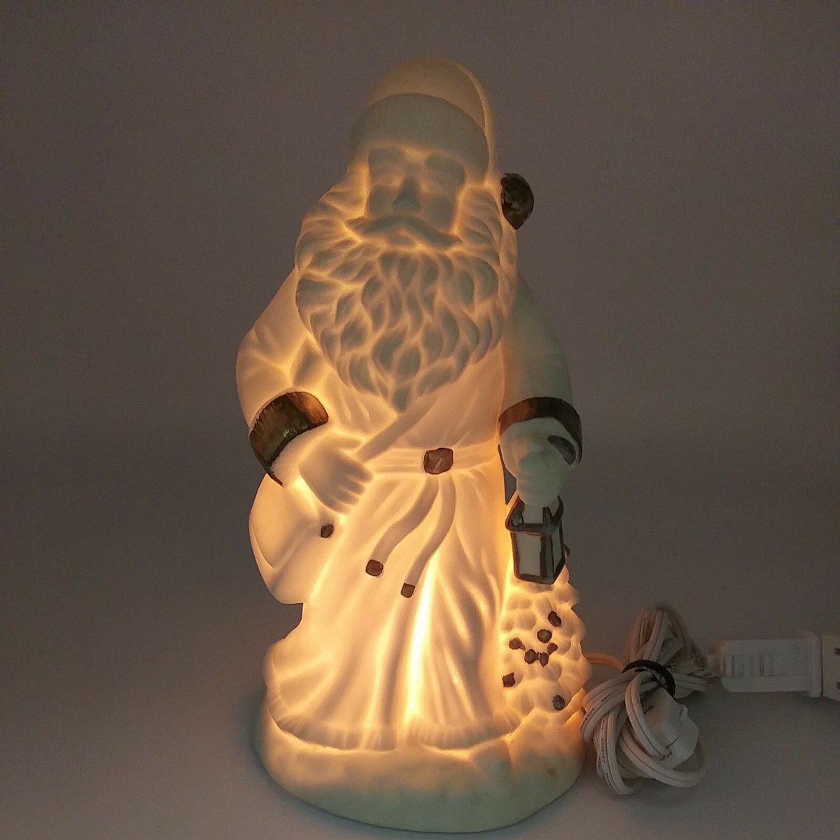 Santa White Porcelain Bisque Light Up Santa CODE: 0-371900-119