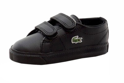 Lacoste Toddler Boy's Marcel LCR Fashion Black Sneakers Shoes Sz: