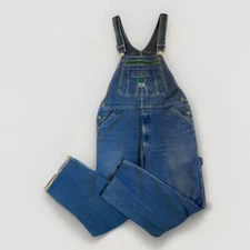 Liberty Overalls Men 36x30 Blue Denim Bib Straight Leg Workwear Farm Chore