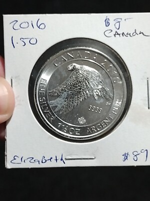 2016 Canadian Queen Elizabeth 8 Dollar coin 1.5 oz silver! White