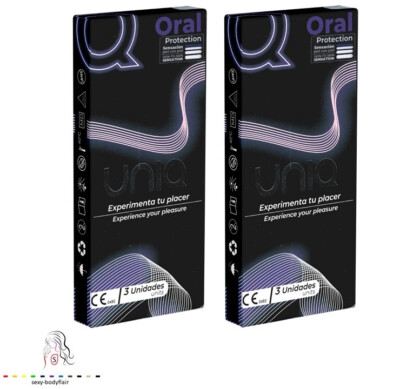   6 Uniq Schutztücher Neutral 2 x 3er Oral, Lecktücher, Dams, Latexfrei