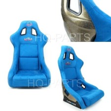 Nrg Prisma Fixed Back Bucket Racing Seat Frp-302bl-ultra Alcantara Blue Large