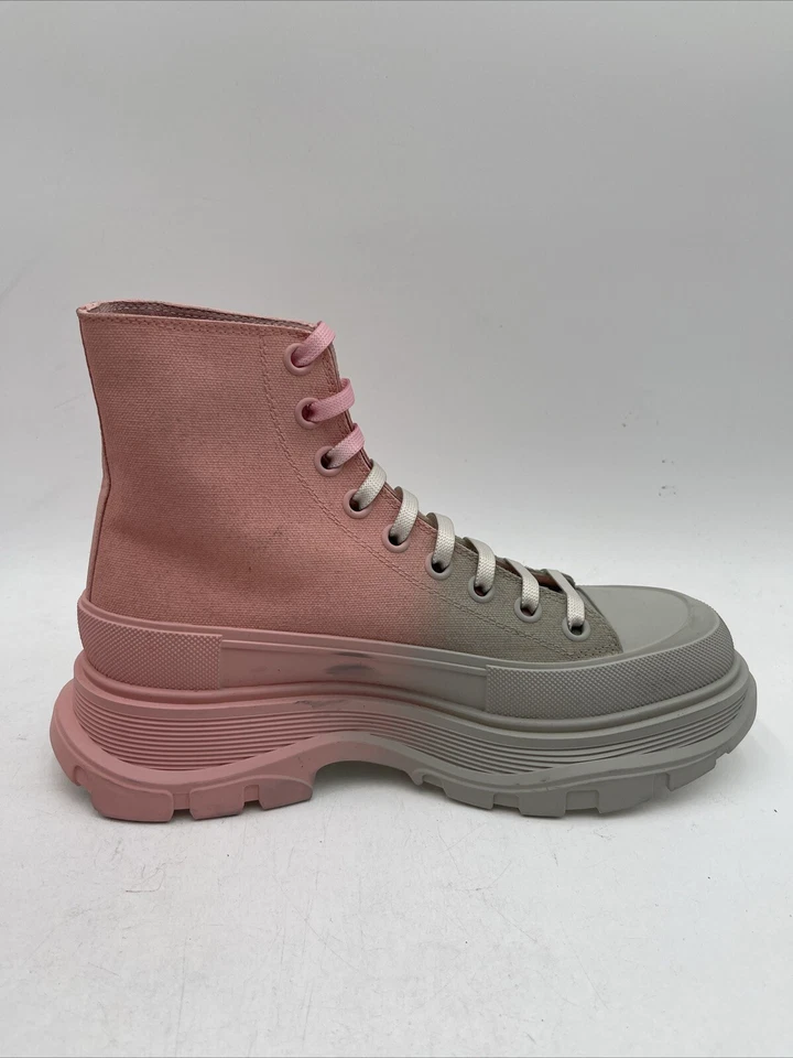 Mujer Alexander McQueen Ombré Botines Con Cordones Rosa/Gris Talla 39 Foto 2 de 4