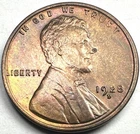1928-D LINCOLN WHEAT CENT PENNY BU RED/BROWN UNCIRCULATED FULL WHEAT LINES