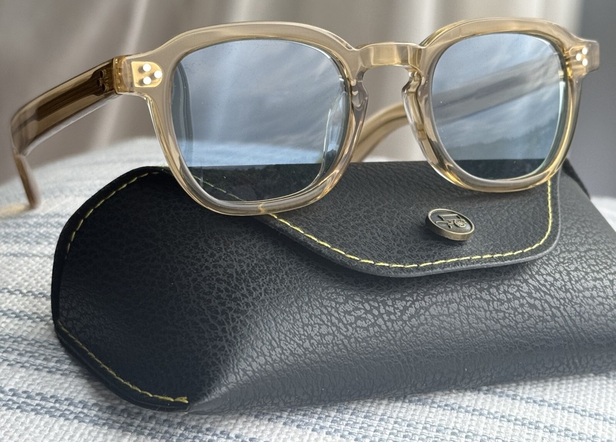 New Gift Set - Moscot Momza Cinnamon Crystal + Blue Grey Polarized