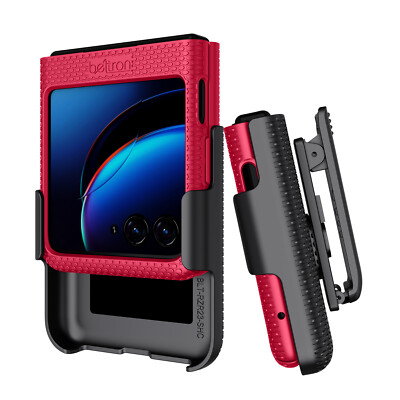 BELTRON Case with Clip Holder Combo for Motorola RAZR+ 2023 Plus (AT&T/T-Mobile)