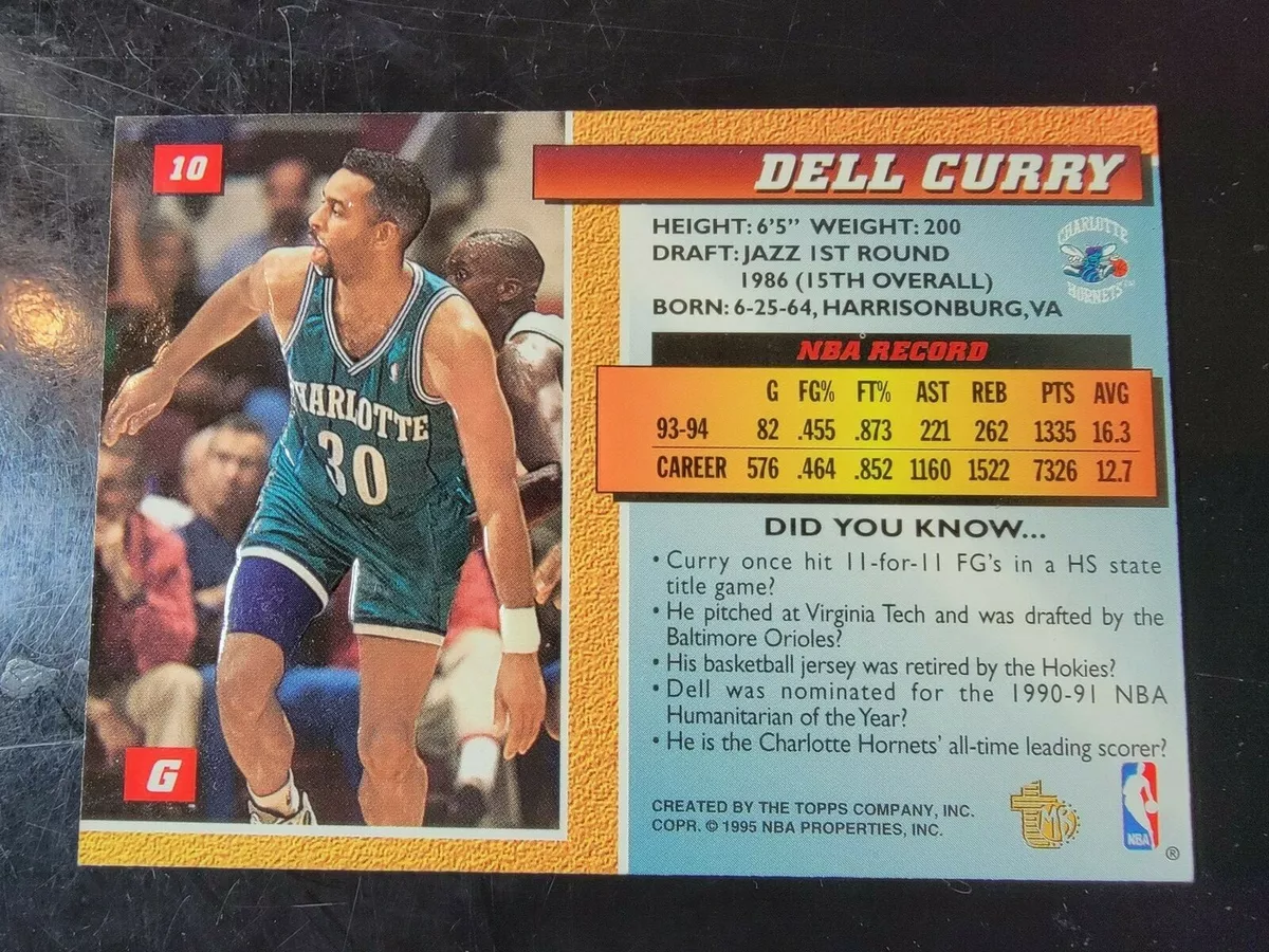 Dell curry jersey retired sale