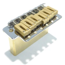 Guitar Tremolo in chrome 11.3 mm string spacing brass sustain block & saddles